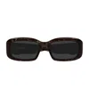 Saint Laurent Rectangle-frame Sunglasses In Black