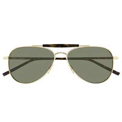 Saint Laurent Sunglasses Sl 864 003 Gold Brown/green Unisex In Gray
