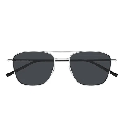 SAINT LAURENT SAINT LAURENT SUNGLASSES SL 866 002 SILVER/GREY UNISEX