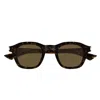 Saint Laurent Round-frame Sunglasses In Brown
