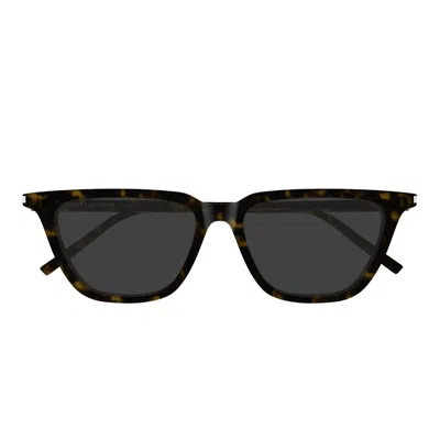 Saint Laurent Sunglasses Sl 889 Sulpice Thin 002 Brown/dark Gray Women