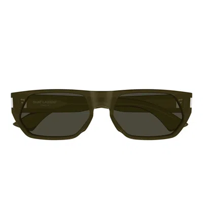 Saint Laurent Brown-brown-grey Bio Injected Sunglasses In Multi