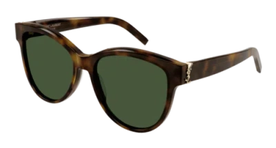 Pre-owned Saint Laurent Sunglasses Sl M107 003 Havana Green Woman
