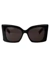 Saint Laurent Black Havana Black Acetate Sunglasses In Black