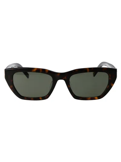 Saint Laurent Sl M127/f Sunglasses In 002 Havana Havana Grey