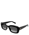 Saint Laurent Rectangular-frame Recycled Acetate Sunglasses In Crl