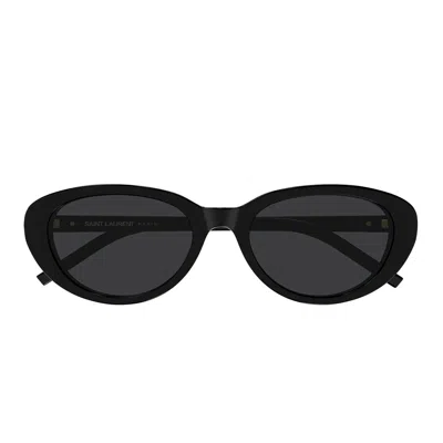 Saint Laurent Sunglasses Sl M154 001 Black/black Women In Red