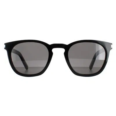 Pre-owned Saint Laurent Sunglasses Sl28 002 Black Smoke In Gray