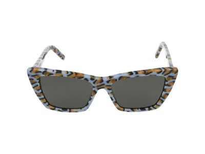 Saint Laurent Sunglasses In Violet Violet Grey