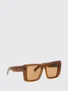 Saint Laurent Howl Rectangular Sunglasses Nylon Lenses Temples In Brown