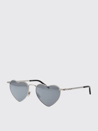 Saint Laurent Sunglasses Woman  In Silver