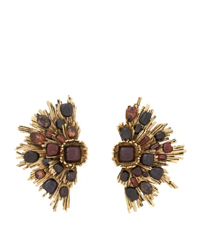 Saint Laurent Sunrise Clip-on Earrings In Multi