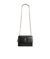Saint Laurent Sunset Chain Bag In Black