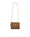 Saint Laurent Sunset Chained Medium Shoulder Bag In Brown