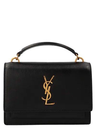 Saint Laurent Sunset Hand Bags Black