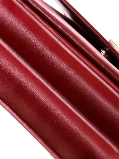 Pre-owned Saint Laurent Sunset Leather Medium Crossbody Bag In Red