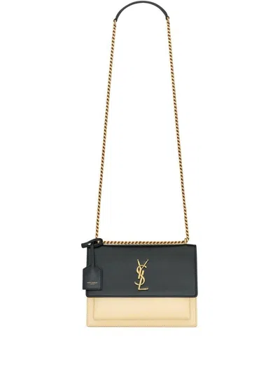 Saint Laurent Sunset Logo Plaque Chain Wallet