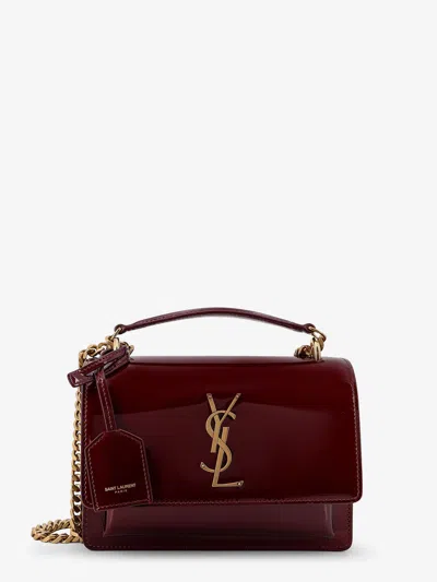 Saint Laurent Sunset Patent Leather Crossbody In Red
