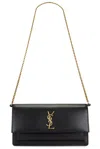 Saint Laurent Sunset Chain Shoulder Bag In Nero