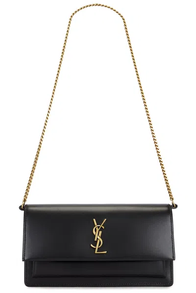 Saint Laurent Sunset Pochette In Nero