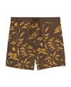 Saint Laurent Sunset-print Swim Shorts In Green