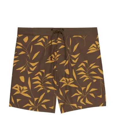 Saint Laurent Sunset-print Swim Shorts In Green