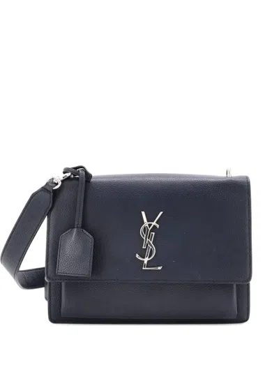 Pre-owned Saint Laurent Sunset Satchel Leather Medium Crossbody Bag