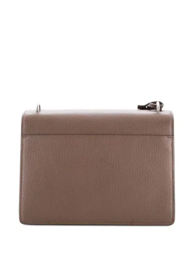 Pre-owned Saint Laurent Sunset Satchel Leather Medium Crossbody Bag In Brown