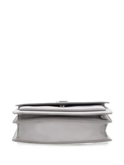 Pre-owned Saint Laurent Sunset Satchel Leather Medium Crossbody Bag In Gray