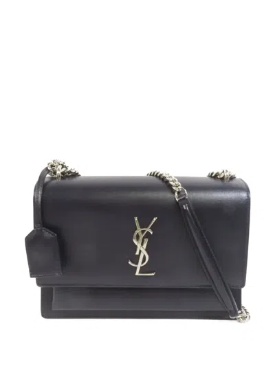Pre-owned Saint Laurent Sunset Shoulder Bag In Blue
