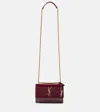 Saint Laurent Kate Small Patent-leather Shoulder Bag In Burgundy