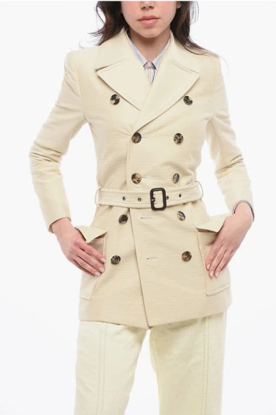 SAINT LAURENT SUSTAINABLE COTTON SAHARIENNE OVERCOAT