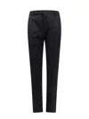 Saint Laurent Sustainable Virgin Wool Trouser With Frontal Pinces In Black
