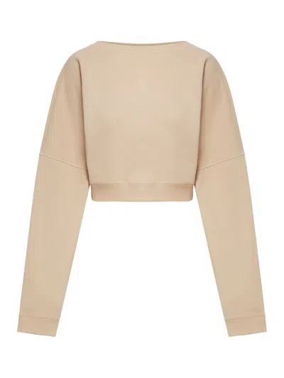 Saint Laurent Sweat Cropped In Poudre