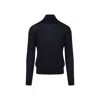 Saint Laurent Wool And Cashmere Turtleneck Pullover In Blue