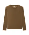 Saint Laurent Sweater In Cashmere And Silk Jersey In Green