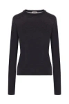Saint Laurent Wool And Silk Cashmere Sweater In Black