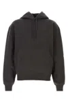 Saint Laurent Organic Cotton Sweatshirt With Frontal Logo Embroidery In Gray