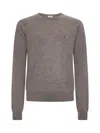 Saint Laurent Slim Fit Cashmere Sweater In Beige