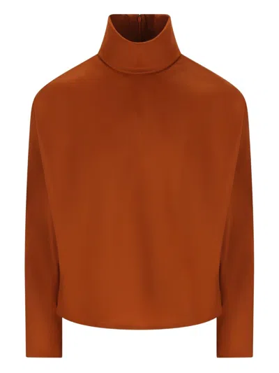 SAINT LAURENT SWEATERS BROWN