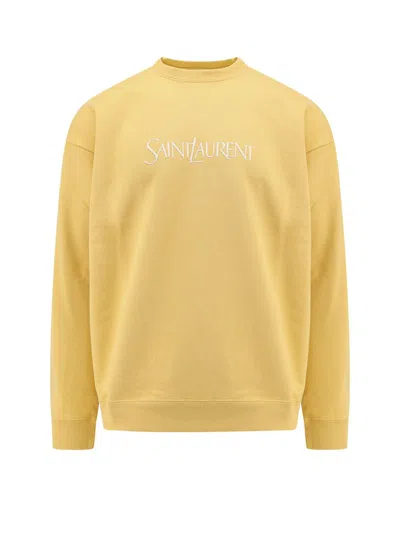 Saint Laurent Sweaters In Jaune/naturel