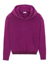 Saint Laurent Logo Embroidered Long-sleeved Hoodie In Multicolor