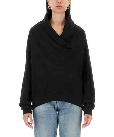 Saint Laurent Sweatshirt In Black