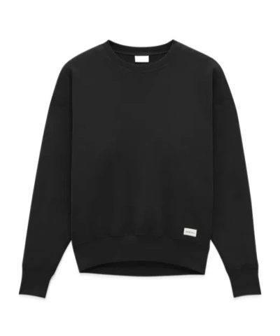 SAINT LAURENT SAINT LAURENT LOGO PATCH CREWNECK SWEATSHIRT