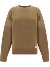 Saint Laurent Caramel Coloured Plush Sweatshirt In Braun