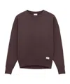 Saint Laurent Chocolate Cotton Oversize Sweatshirt In Brown
