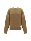 Saint Laurent Caramel Coloured Plush Cotton Sweatshirt In Caramel