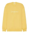 Saint Laurent Sweatshirt In Jaune & Naturel