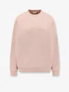Saint Laurent Cotton Logo Sweatshirt In Pink