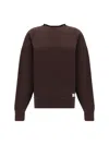 Saint Laurent Chocolate Cotton Oversize Sweatshirt In Taupe Glace